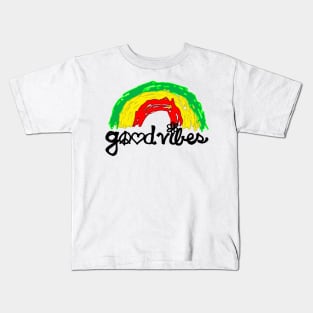 Good Vibes Rasta Rainbow Kids T-Shirt